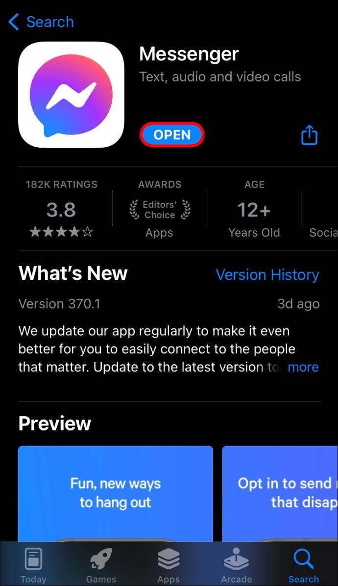 Correção: mensagens do Messenger não entregues