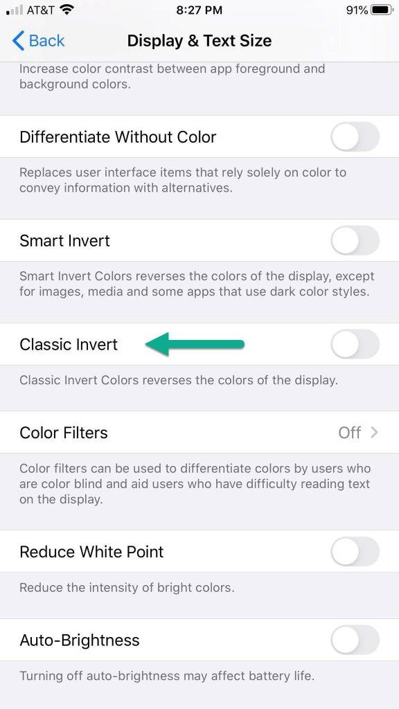 iPhone에서 이미지의 색상을 반전시키는 방법