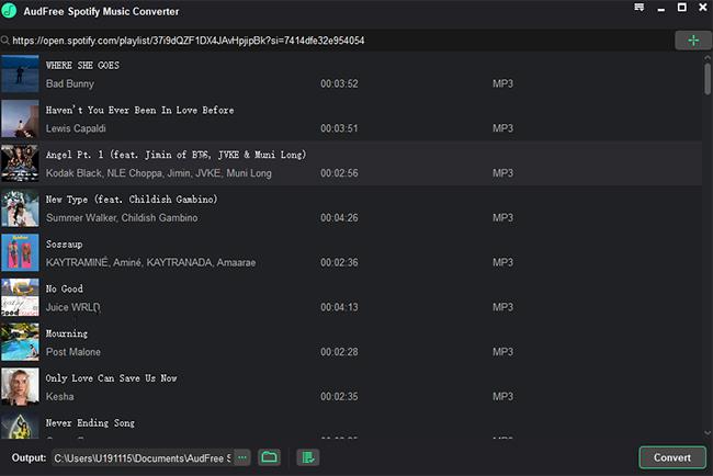 Spotify 音楽を Audfree Spotify Music Converter に追加する
