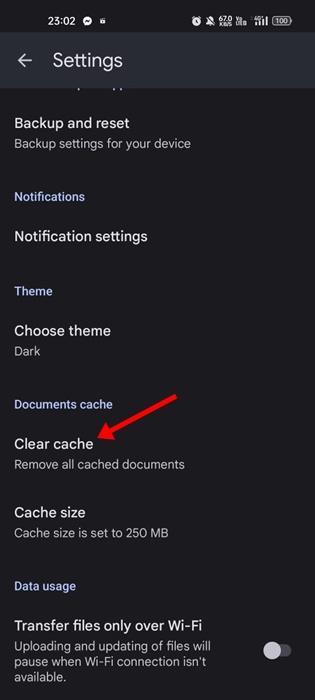 Cache leeren