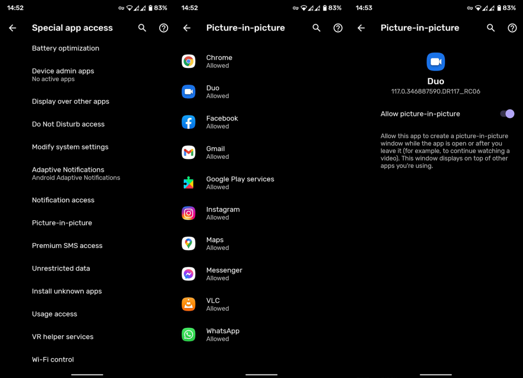 Picture-in-Picture inschakelen op Android 11