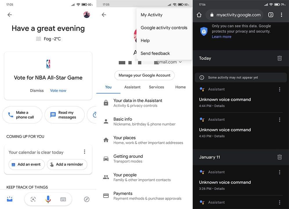 Как удалить историю Google Assistant на Android