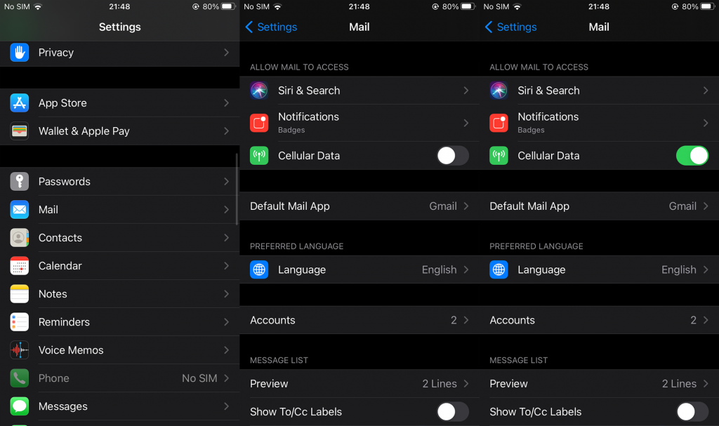 Oplossing: iCloud Mail blijft offline gaan
