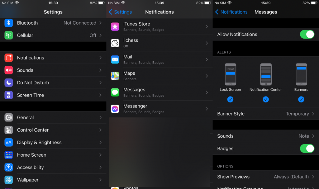 İPhone'um metin mesajları için neden ses çıkarmıyor?