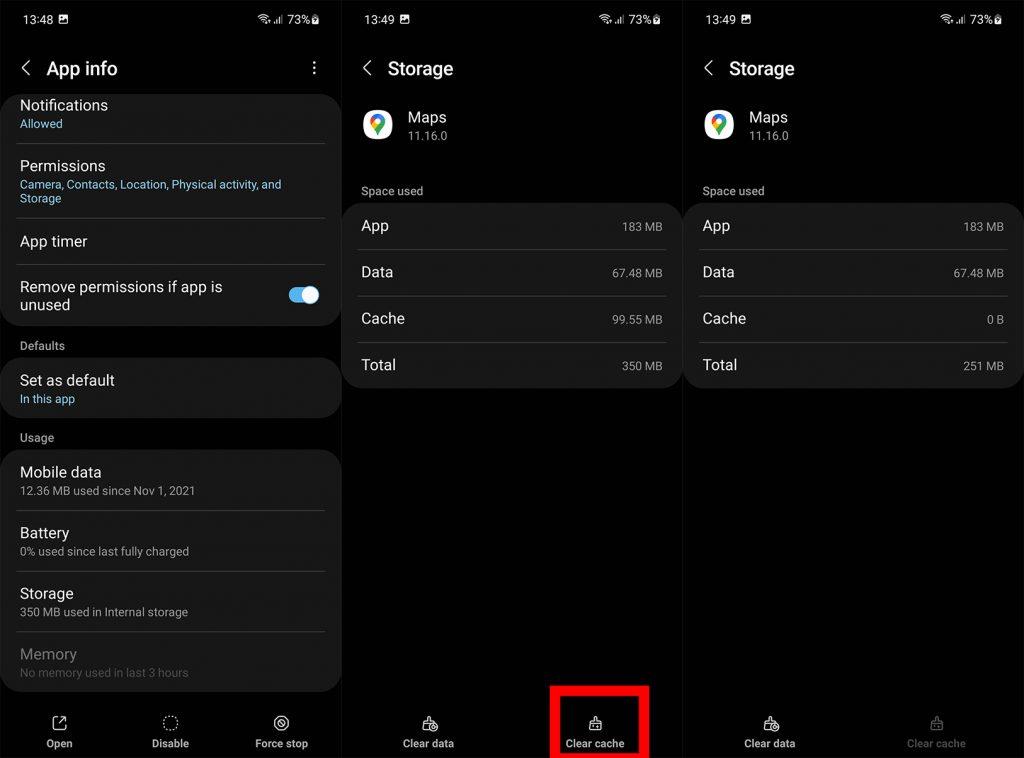 Как очистить данные кеша на Android 12