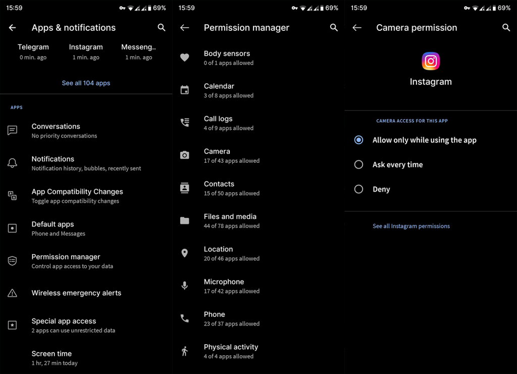 Não consegue acessar a câmera no Instagram?  Experimente estas correções