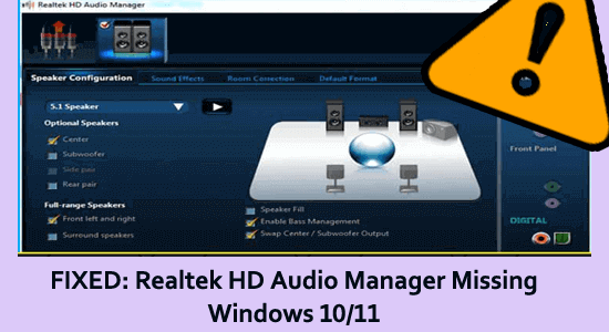 Fixed: “Realtek HD Audio Manager Missing” on Windows 10/11 Fixed: “Realtek HD Audio Manager Missing” on Windows 10/11