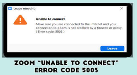 แก้ไขแล้ว: ซูม “ไม่สามารถเชื่อมต่อ” รหัสข้อผิดพลาด 5003 Windows 11