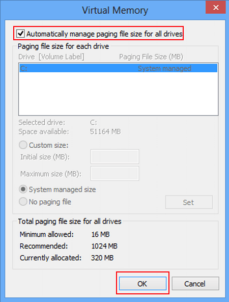 Windows 8/8.1で低仮想メモリを修正する方法