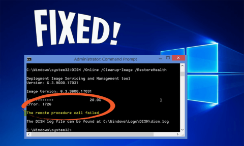 [CORREGIDO] Error 1726: La llamada a procedimiento remoto falló en Windows 10/8.1/8