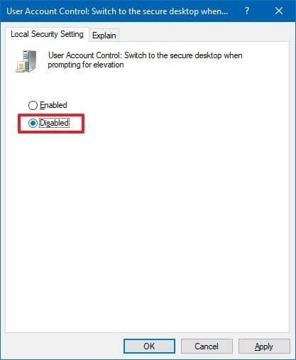 PC/ラップトップでフルスクリーンのWindows10ユーザーアカウント制御（UAC）プロンプトを無効にする手順