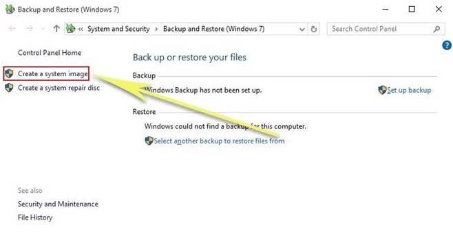 Comment créer une sauvegarde d'image système dans Windows 10