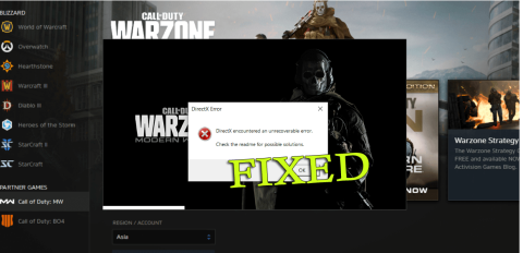 NAPRAWIONO: „DirectX napotkał nieodwracalny błąd” w systemie Windows