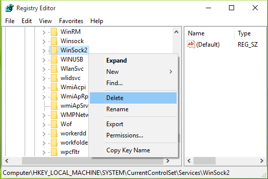 تم الإصلاح: "إدخالات تسجيل مآخذ توصيل Windows المطلوبة للاتصال بالشبكة مفقودة"