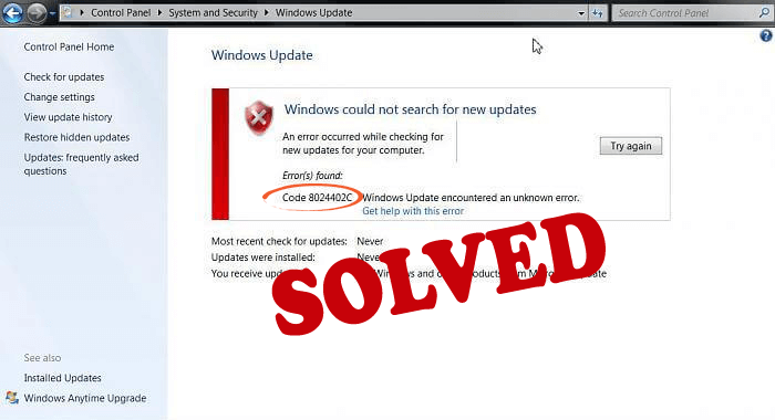 WindowsUpdateエラー8024402Cを修正する6つの効果的な方法