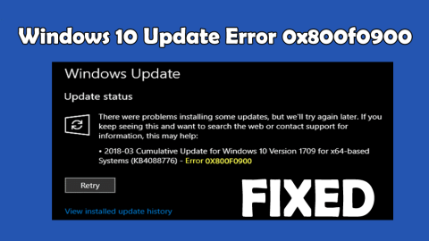 Windows10アップデートエラー0x800f0900を修正[簡単な解決策]