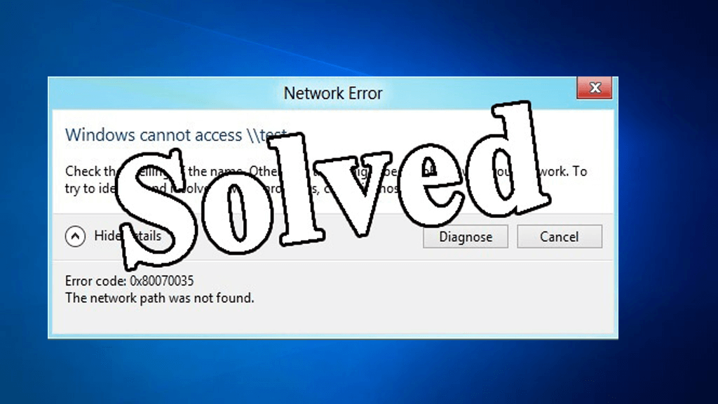 [수정됨] 오류 코드 0x80070035 Windows 10에서 네트워크 경로를 찾을 수 없음