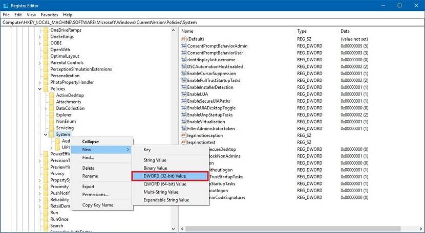 PC/ラップトップでフルスクリーンのWindows10ユーザーアカウント制御（UAC）プロンプトを無効にする手順