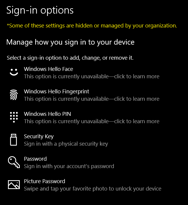 Windows10でWindowsHelloをアクティブ化する方法は？