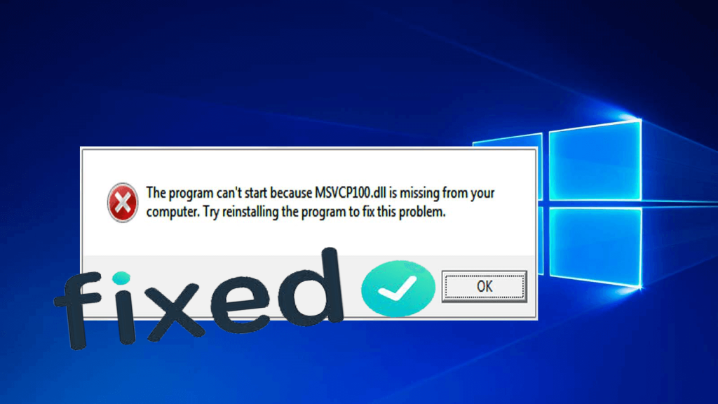 Come risolvere l'errore mancante MSVCP100.DLL su Windows 10?