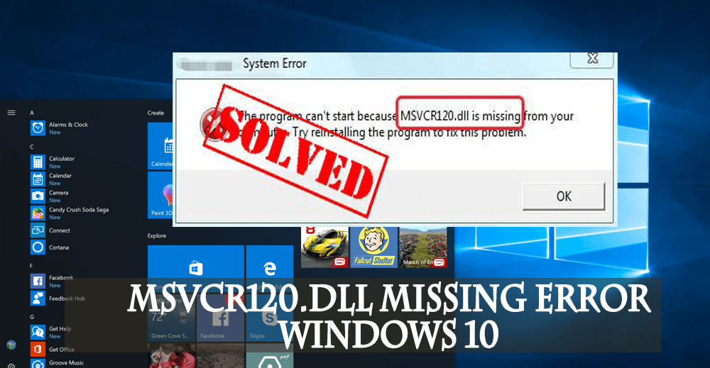 [Risolto] Come risolvere l'errore mancante MSVCR120.dll Windows 10?