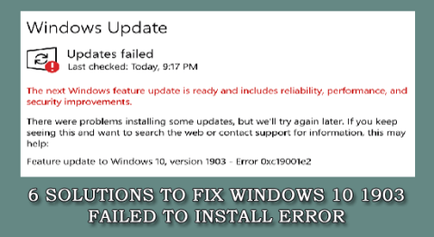 6 soluções fáceis para corrigir o erro de instalação do Windows 10 1903