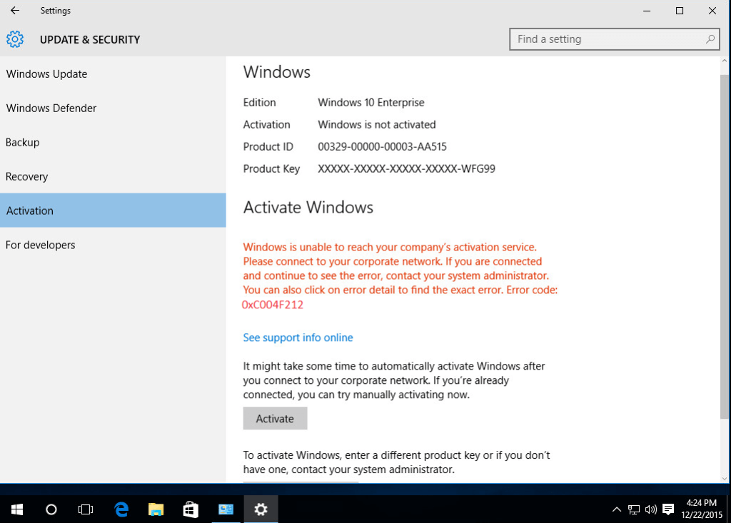 24 наиболее распространенных кода ошибок активации Windows 10 и их исправления [ОБНОВЛЕНО]