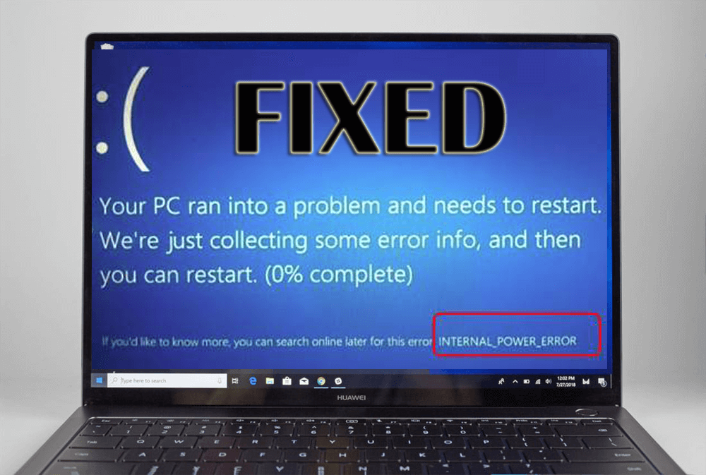 Как исправить INTERNAL_POWER_ERROR (0x000000A0)