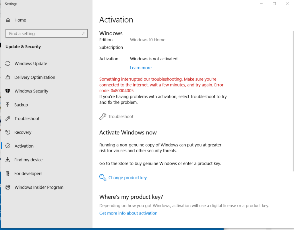 24 наиболее распространенных кода ошибок активации Windows 10 и их исправления [ОБНОВЛЕНО]