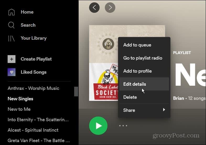 Spotifyプレイリストの画像を変更する方法