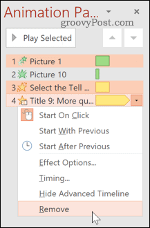 Как удалить анимацию из презентации PowerPoint