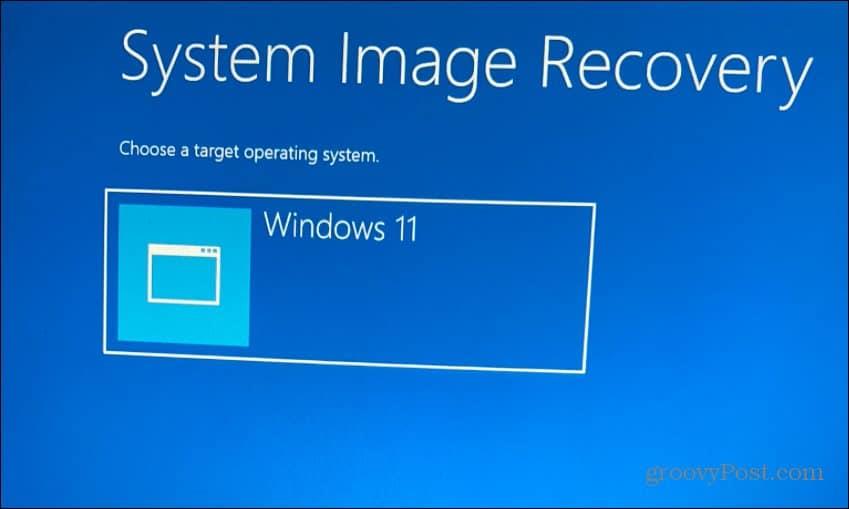 Как восстановить Windows 11 с помощью резервной копии образа системы