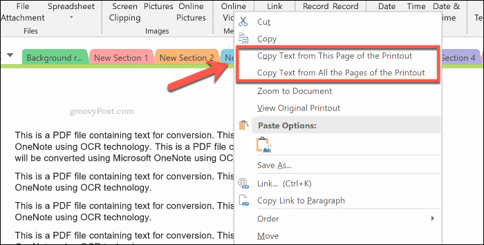 Cómo copiar texto de imágenes en Microsoft OneNote Cómo copiar texto de imágenes en Microsoft OneNote