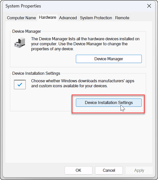 Как отключить автоматическую установку драйверов в Windows 11