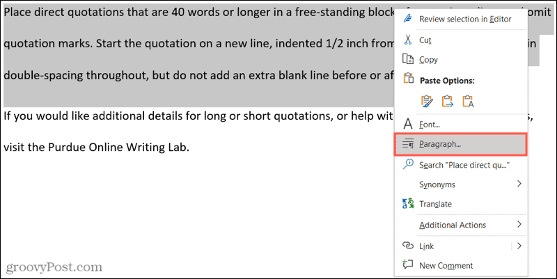 Microsoft Word に引用符を挿入する方法