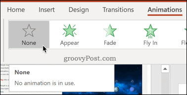 Как удалить анимацию из презентации PowerPoint
