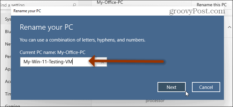 Как изменить имя ПК с Windows 11