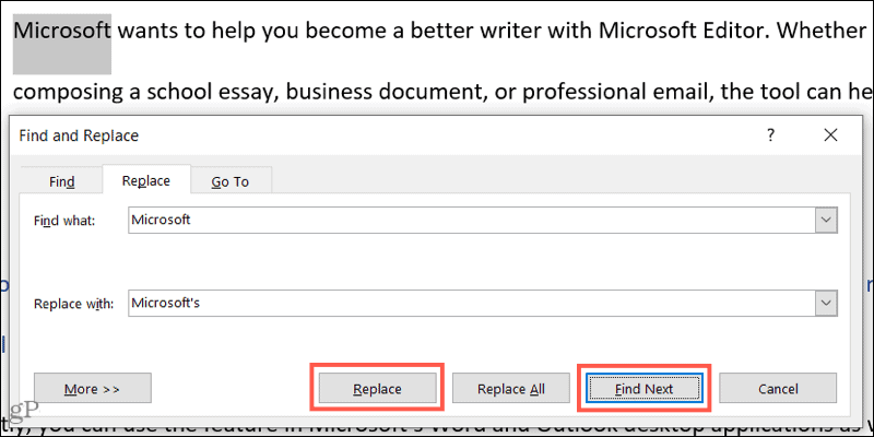 วิธีค้นหาและแทนที่ข้อความใน Microsoft Word