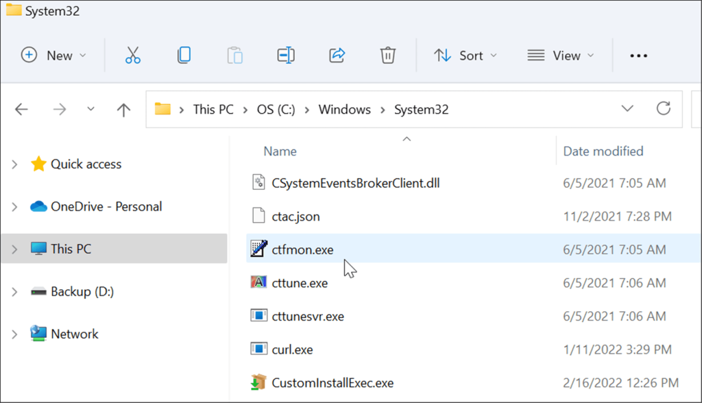 Что такое загрузчик CTF (cftmon.exe) в Windows 11