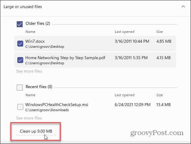 Освободите место на диске в Windows 11 с помощью рекомендаций по очистке