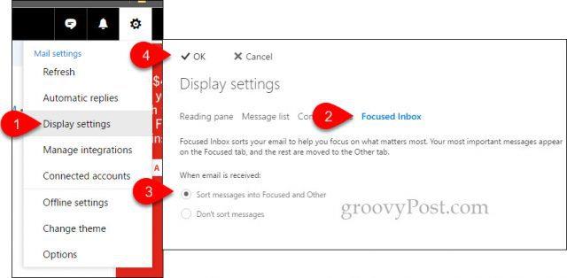 Ordenar correos electrónicos importantes usando la bandeja de entrada enfocada para Outlook Ordenar correos electrónicos importantes usando la bandeja de entrada enfocada para Outlook
