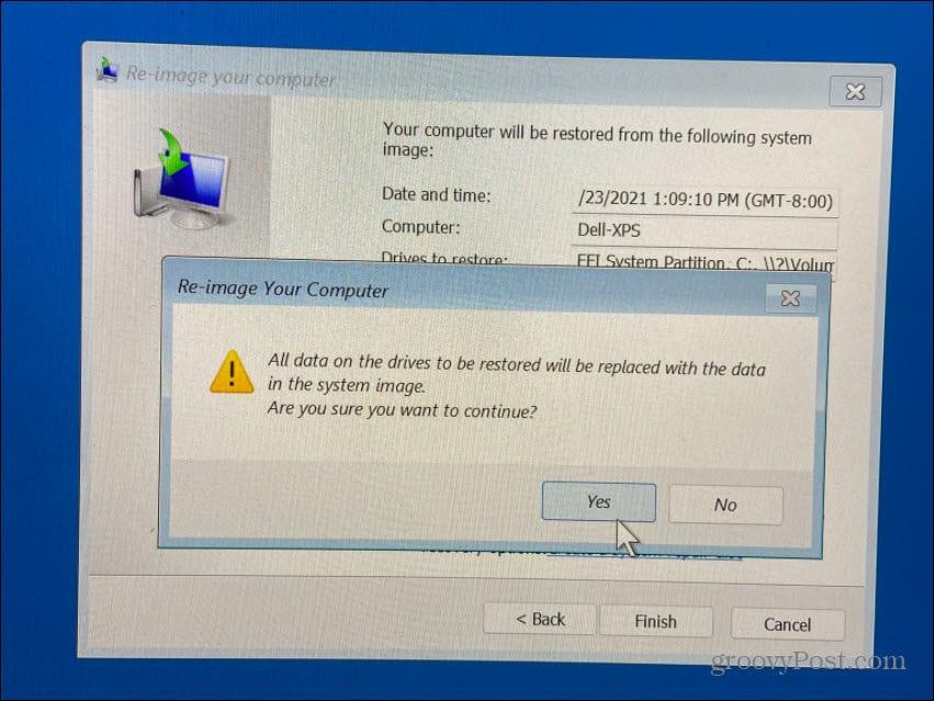 Как восстановить Windows 11 с помощью резервной копии образа системы