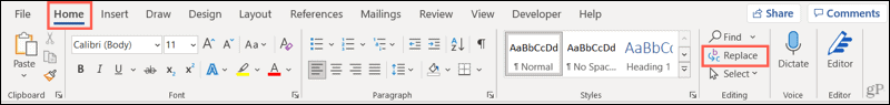 วิธีค้นหาและแทนที่ข้อความใน Microsoft Word