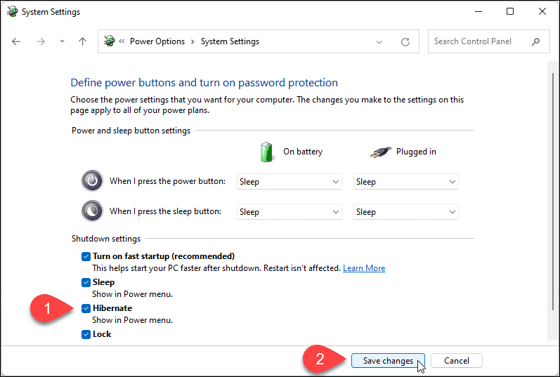 Как включить или отключить режим гибернации в Windows 11