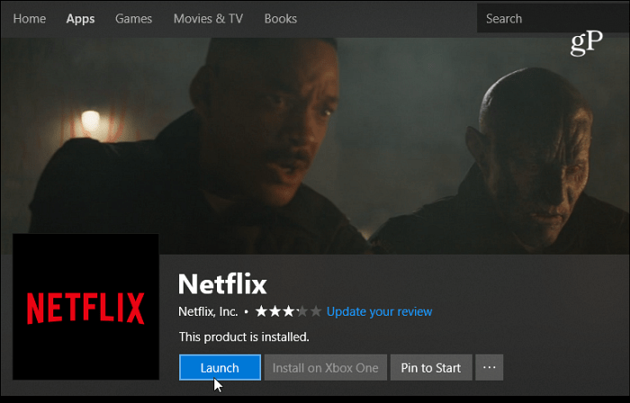 Загрузите Netflix Films and TV на Windows 10 для просмотра в автономном режиме