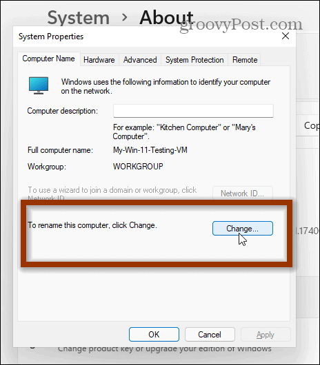 Как изменить имя ПК с Windows 11