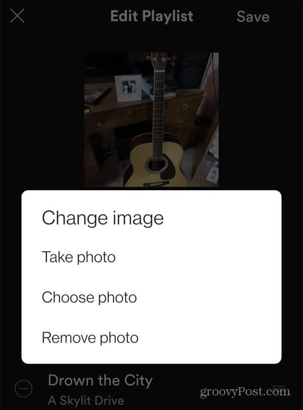 Spotifyプレイリストの画像を変更する方法