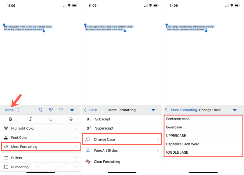 วิธีการเปลี่ยนตัวพิมพ์ใหญ่หรือตัวพิมพ์เล็กใน Microsoft Word