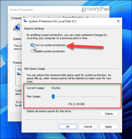 Как создать точку восстановления в Windows 11