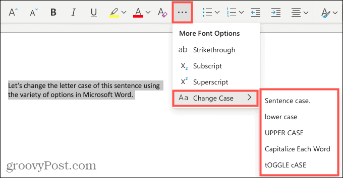 วิธีการเปลี่ยนตัวพิมพ์ใหญ่หรือตัวพิมพ์เล็กใน Microsoft Word